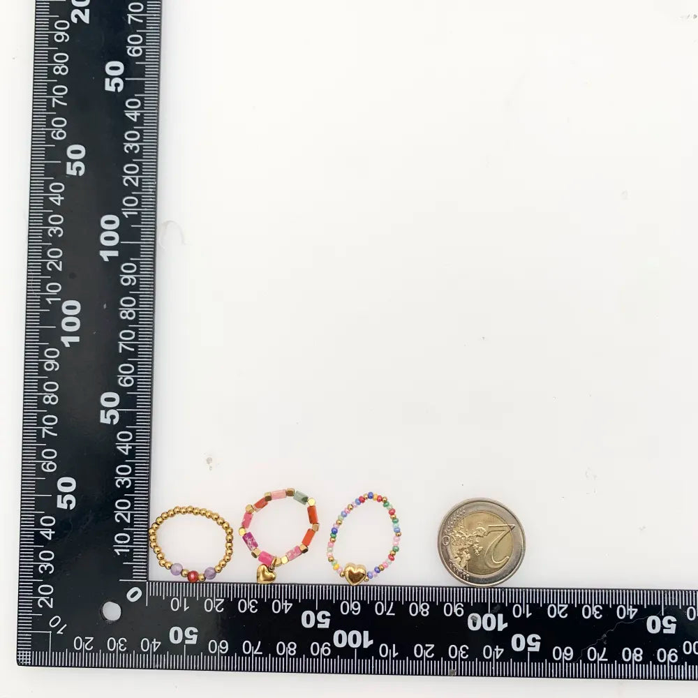 APA-732-177 Cuore-Set 3pz Anelli Elastici in Acciaio