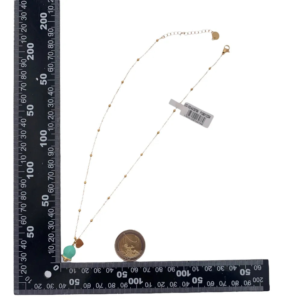 CPA-103-AA3076N Campanello Smaltato-24pz Collane Corte in Acciaio