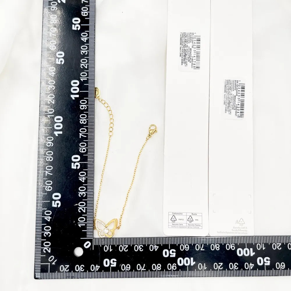 BAC-103-AA4104B Farfalla-Bracciale in Acciaio
