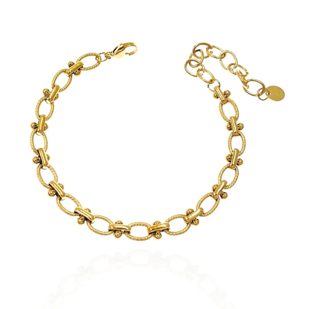 BAC-103-AA3583B Catena-Bracciale in Acciaio con Chiusura
