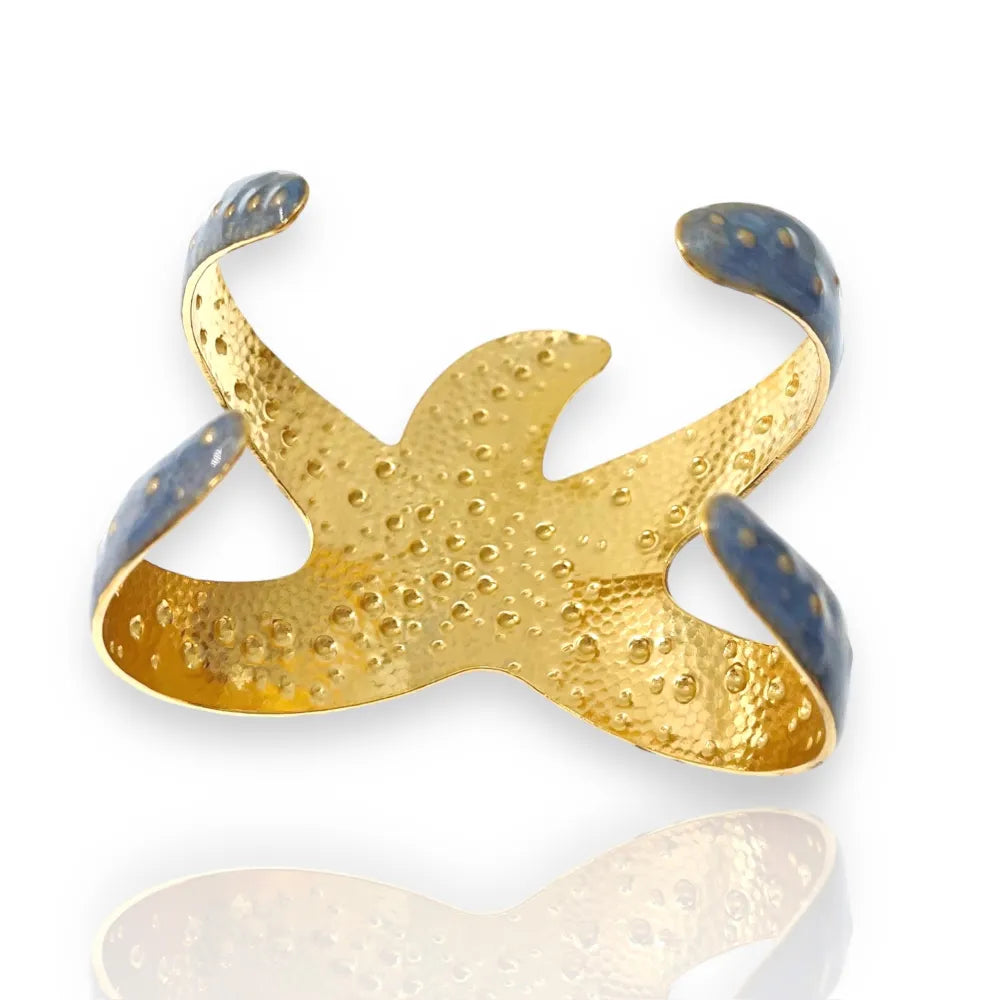 BAR-732-191 Stella Marina Smaltata-Bracciale Rigido in Acciaio