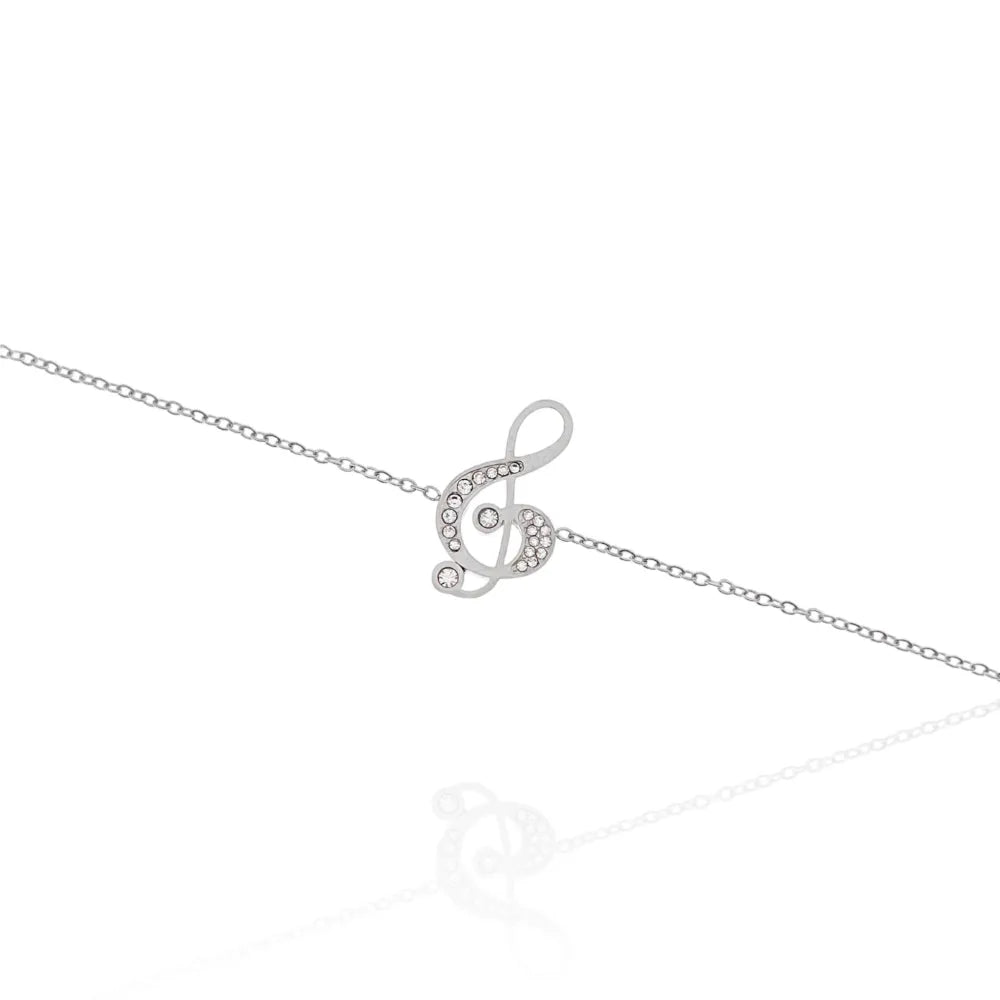 BAC-103-AA4533B Nota Musicale-Bracciale in Acciaio