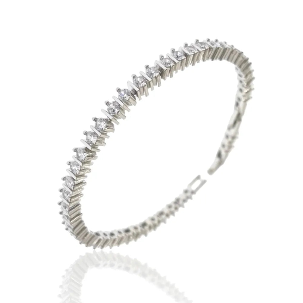 BMZ-103-AA2645B Tennis-Bracciale Tennis con Cubic Zirconia