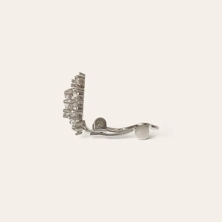 OMK-506-SD24 Fiore-Orecchini a Clip con Zirconia