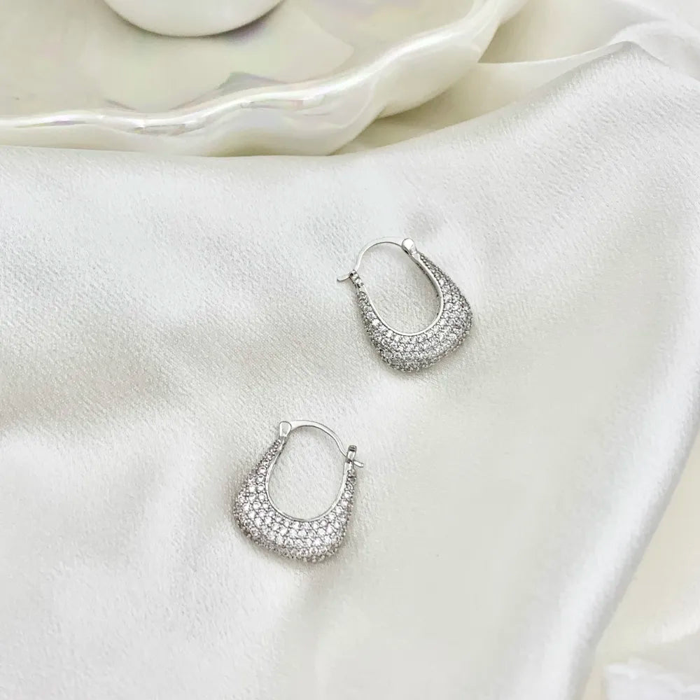 OMZ-520-L57 Lucchetto con Zirconia-Orecchini con Zirconia