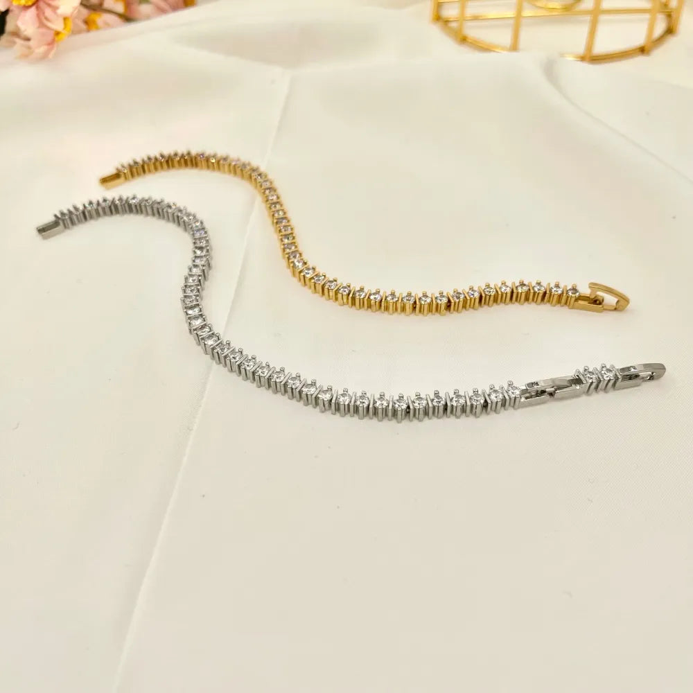 BMZ-103-AA2645B Tennis-Bracciale Tennis con Cubic Zirconia