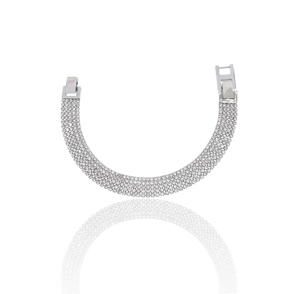 BMZ-103-AA2660B 2mm Cinque Fili Tennis 2mm Cinque Fili-Bracciale con Cubic Zirconia