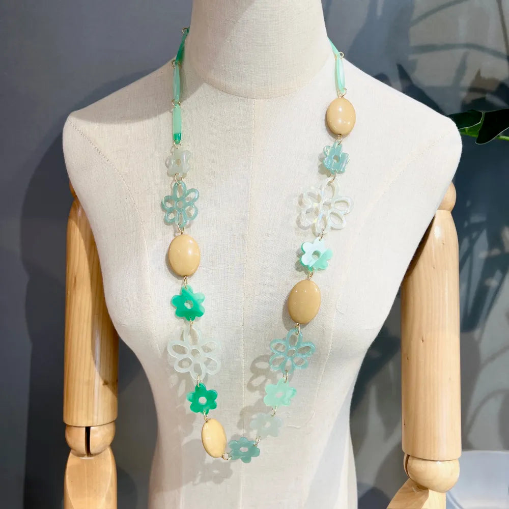 CML-YXL-16496 Fiore -Collana Lunga in Resina