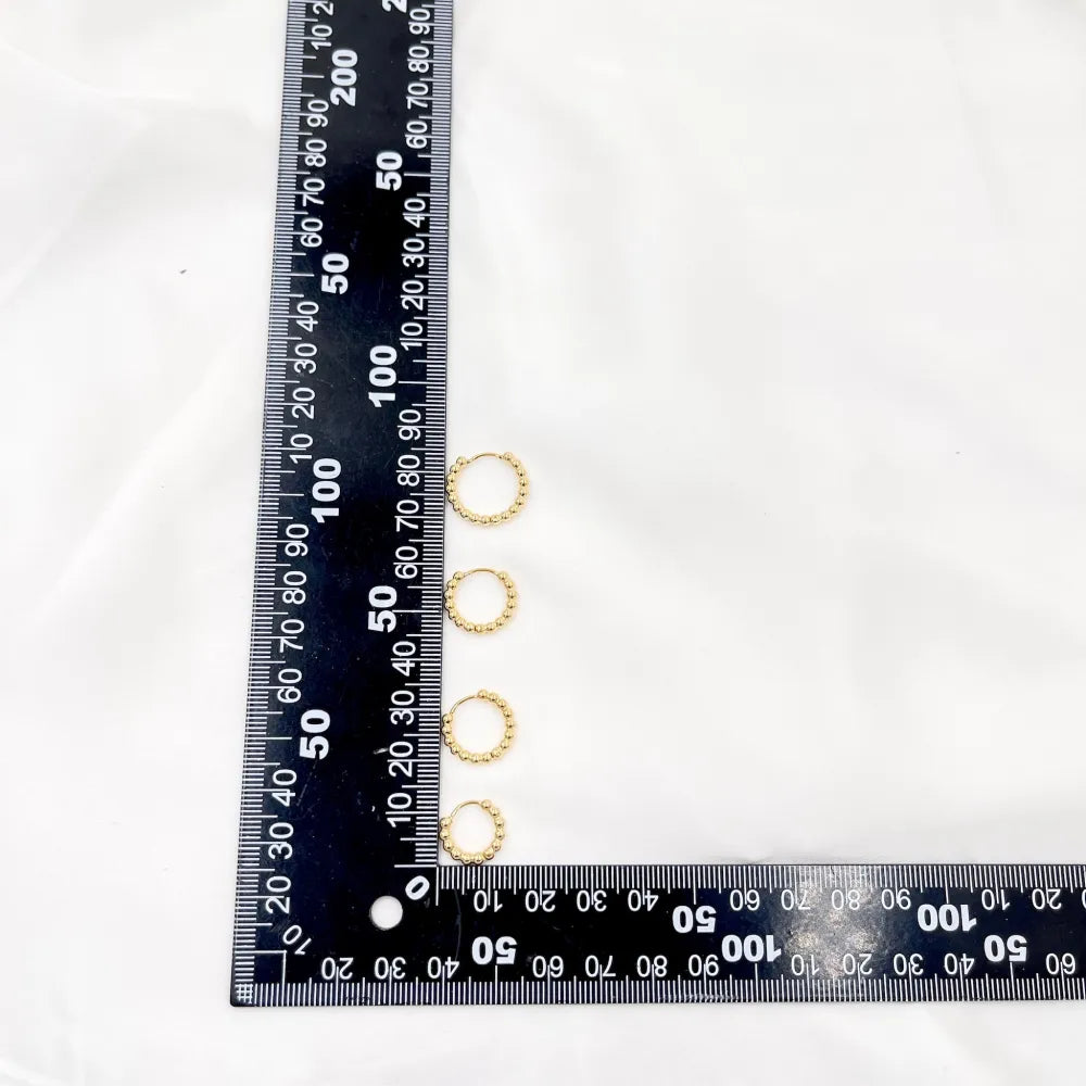 OPA-103-AA4155E 13mm Cerchio Pallina Scalare-12paia Orecchini in Acciaio