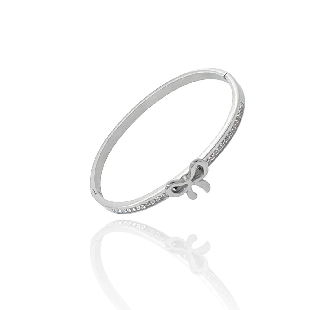 BAR-413-5971 Fiocco -Bracciale Rigido in Acciaio
