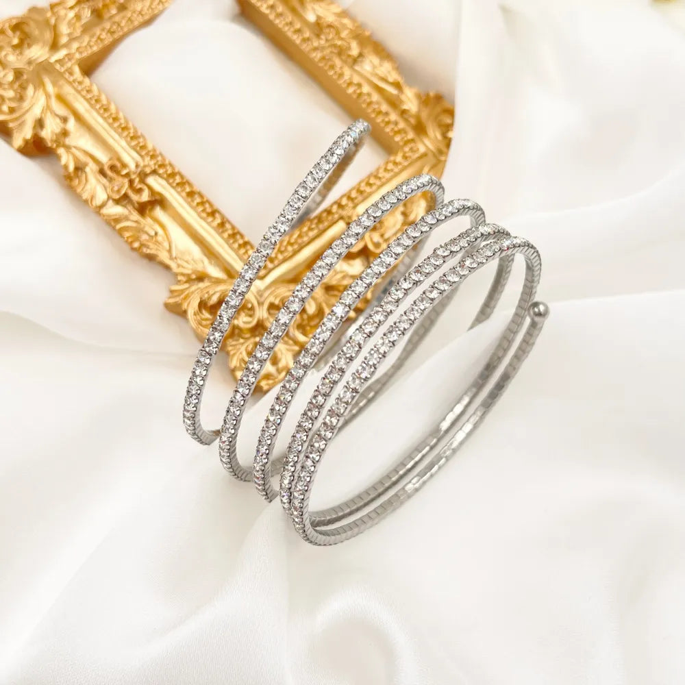 BAR-103-AA3372B Tennis-Bracciale Rigido in Acciaio