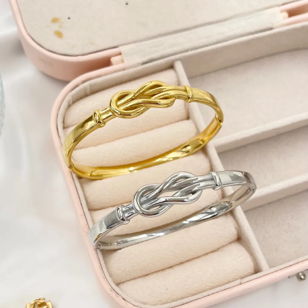 BAR-413-6538 Nodo -Bracciale Rigido in Acciaio