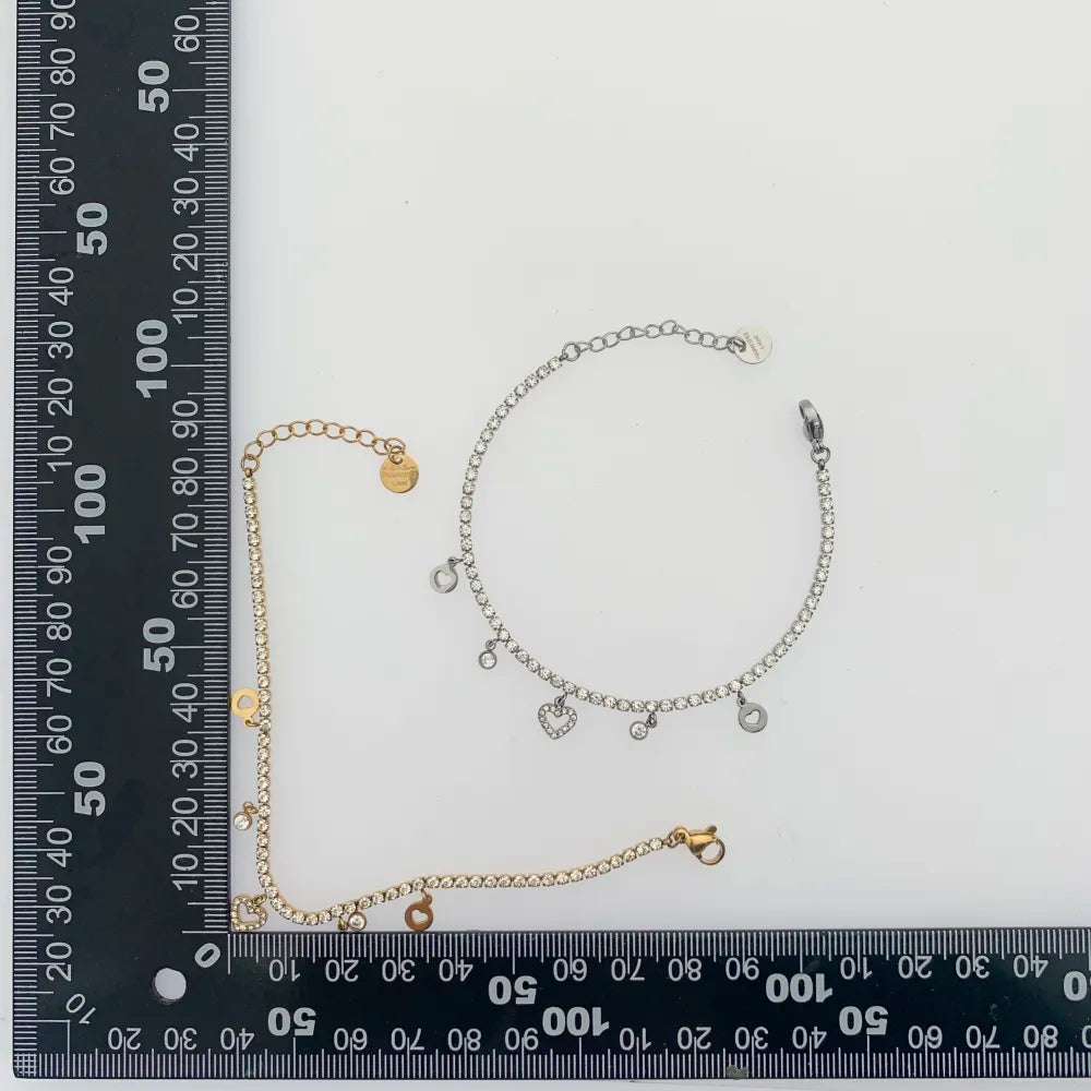 BPA-103-AA4126B Tennis con Mix Soggetti-12pz Bracciali in Acciaio con chiusura
