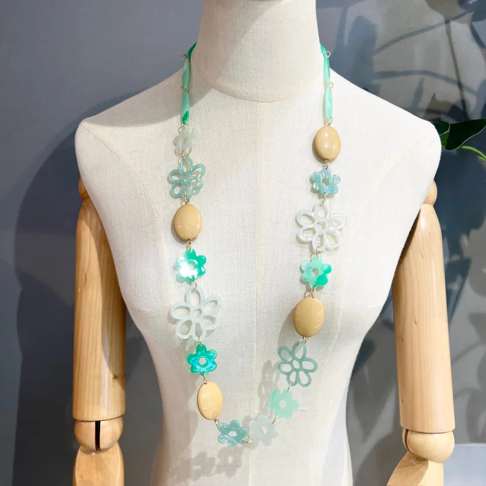 CML-YXL-16496 Fiore -Collana Lunga in Resina