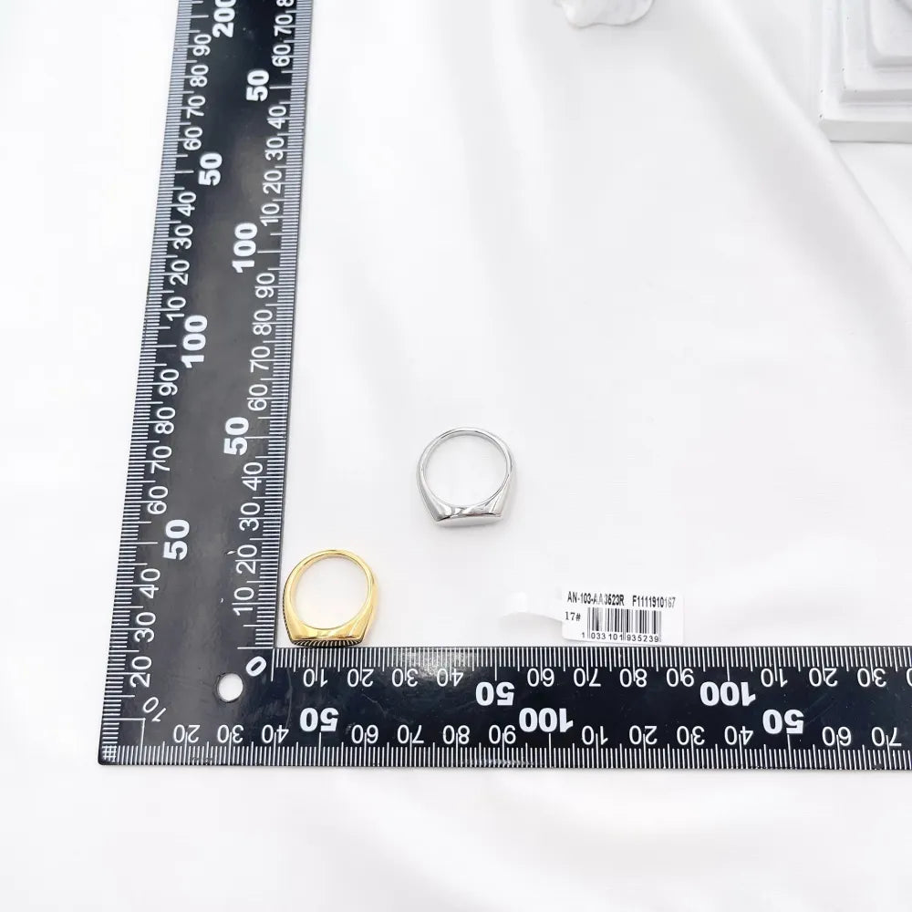 AAM-103-AA3523R Semplice-Anello in Acciaio con Misura