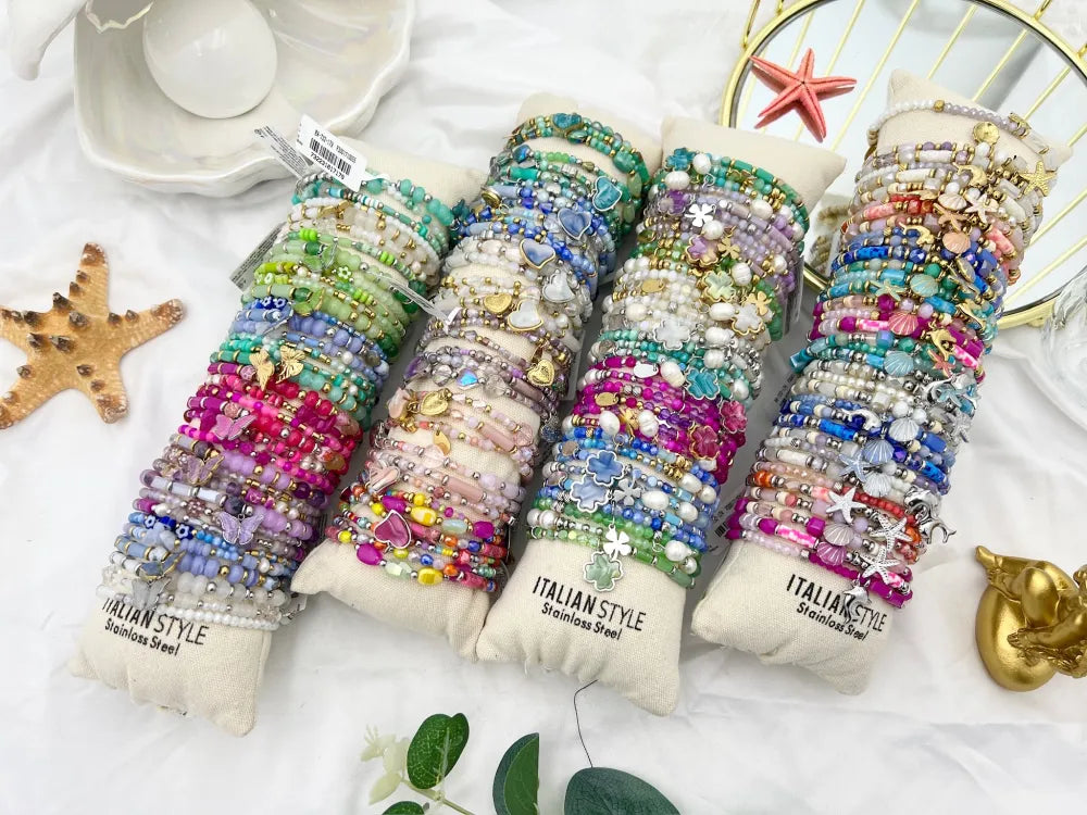 BPA-732-178 Set 3pz Bracciali Elastici in Acciaio