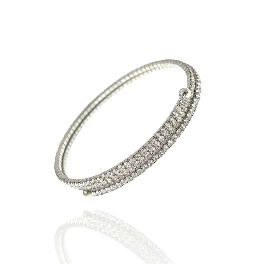 BAR-103-AA3371B Tennis Multifili-Bracciale a Molla in Acciaio