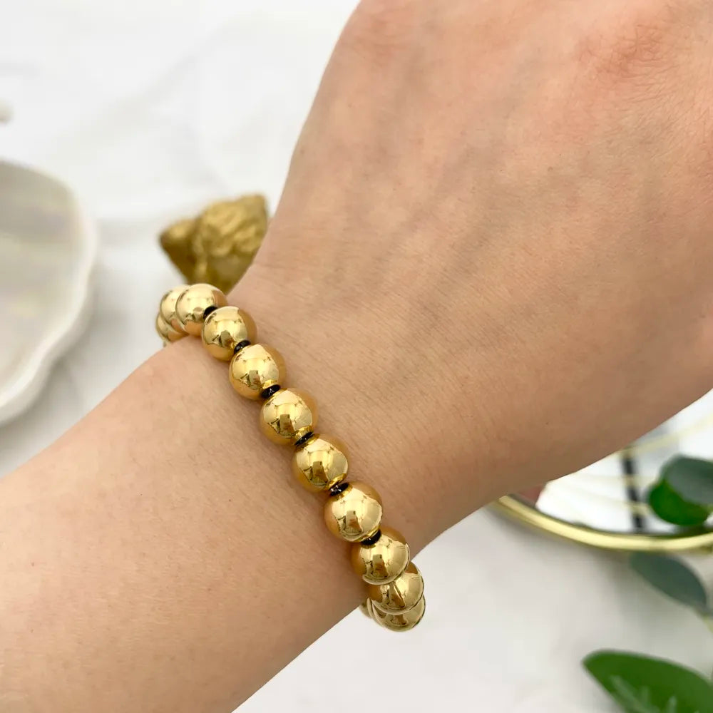 BAC-103-AA3992B 8mm Ball Pallina Vuota-Bracciale in Acciaio
