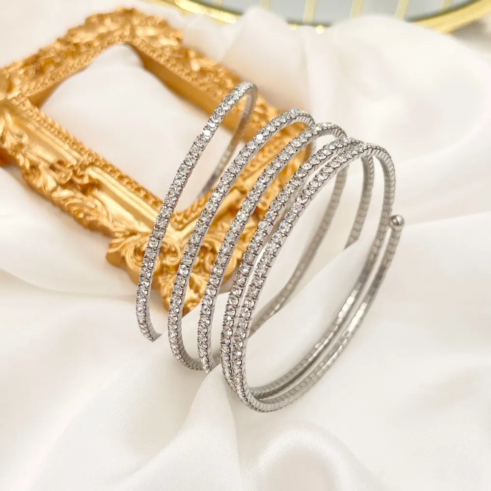 BAR-103-AA3372B Tennis-Bracciale Rigido in Acciaio