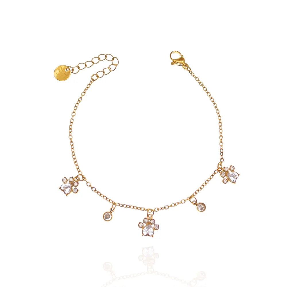 BAC-103-AA2770B zampa punto luce-Bracciale in Acciaio