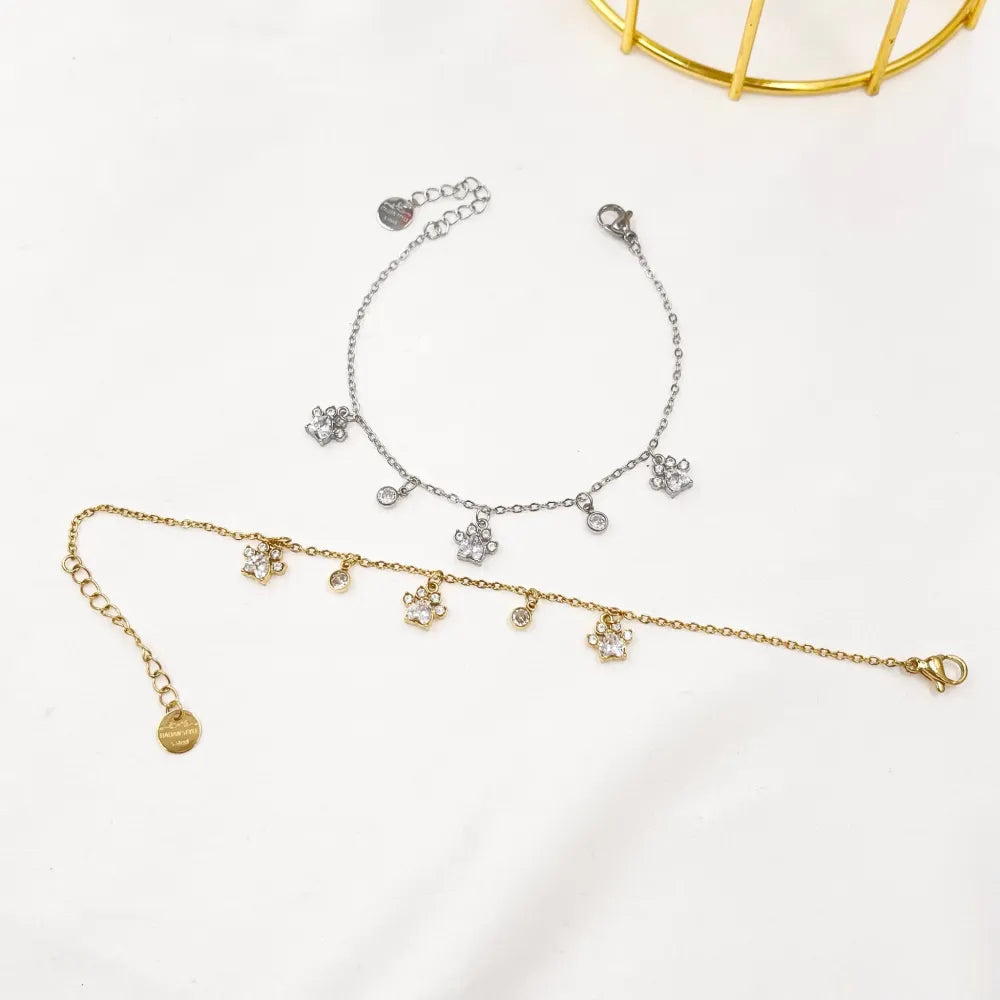 BAC-103-AA2770B zampa punto luce-Bracciale in Acciaio