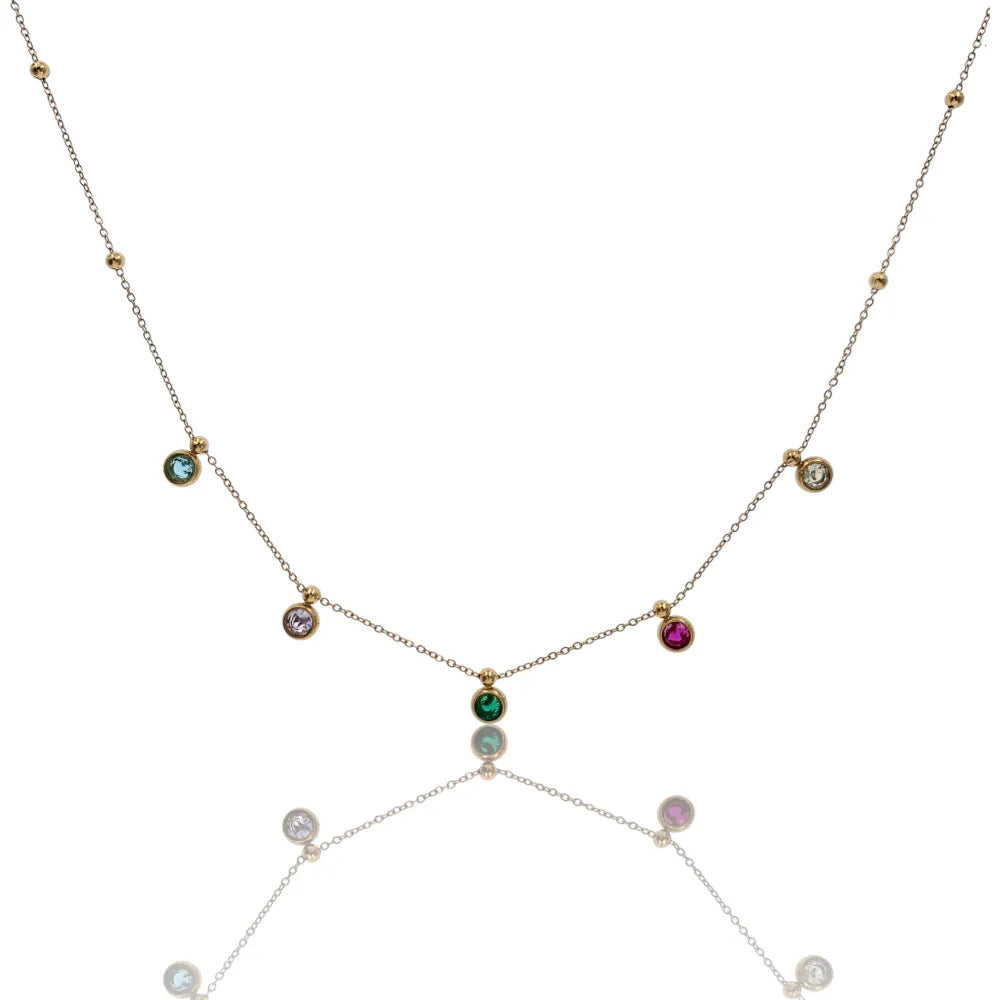 CAC-736-22 Punto Luce Cipollina-Collana Corta in Acciaio