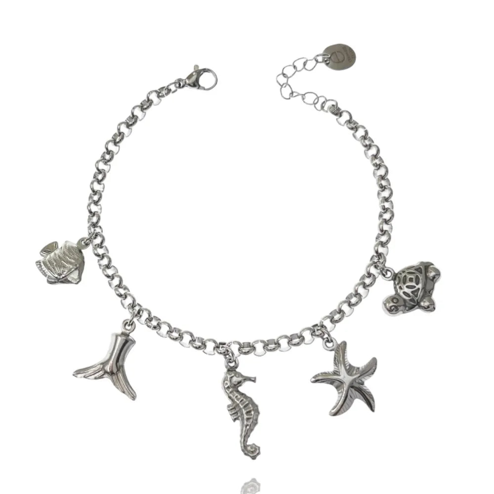 BAC-103-AA4621B Soggetti Mare-Bracciale in Acciaio