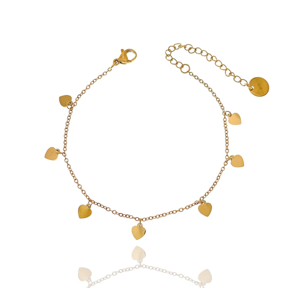 BAC-413-2845 Cuore Cuorecino-Bracciale in Acciaio con Chiusura