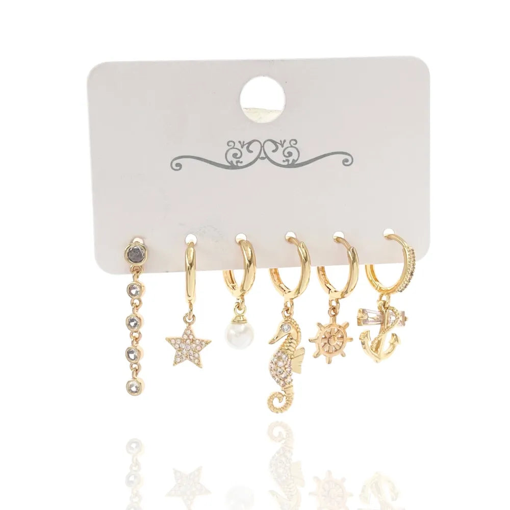 OPM-520-L38 Mare Stella Cavalucci Marino-Set 6pz Orecchini