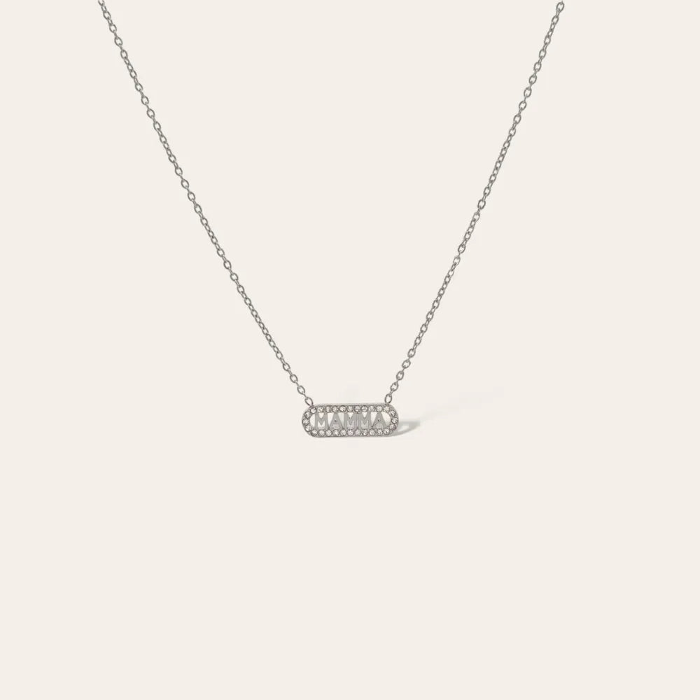 CAC-103-AA4360N Mamma-Collana Girocollo in Acciaio
