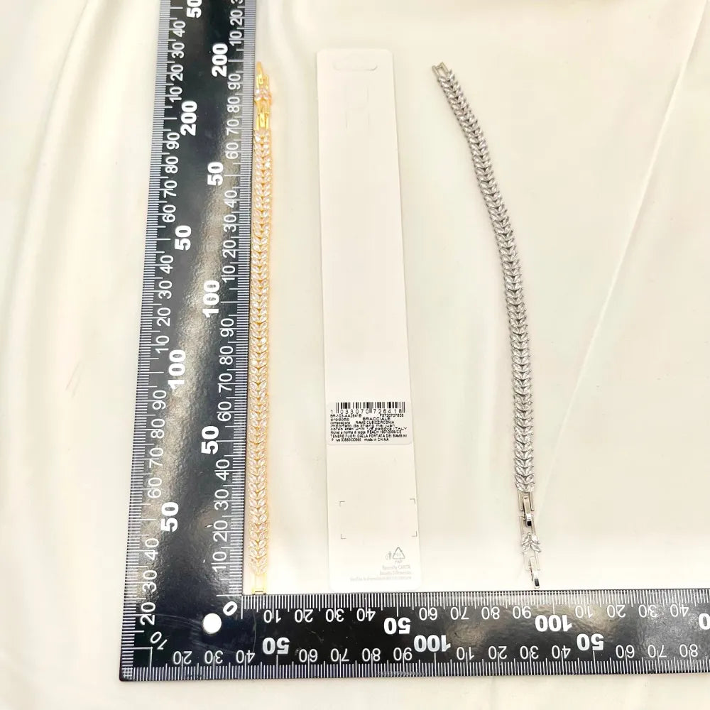 BMZ-103-AA22641B Foglia-Bracciale con Cubic Zirconia