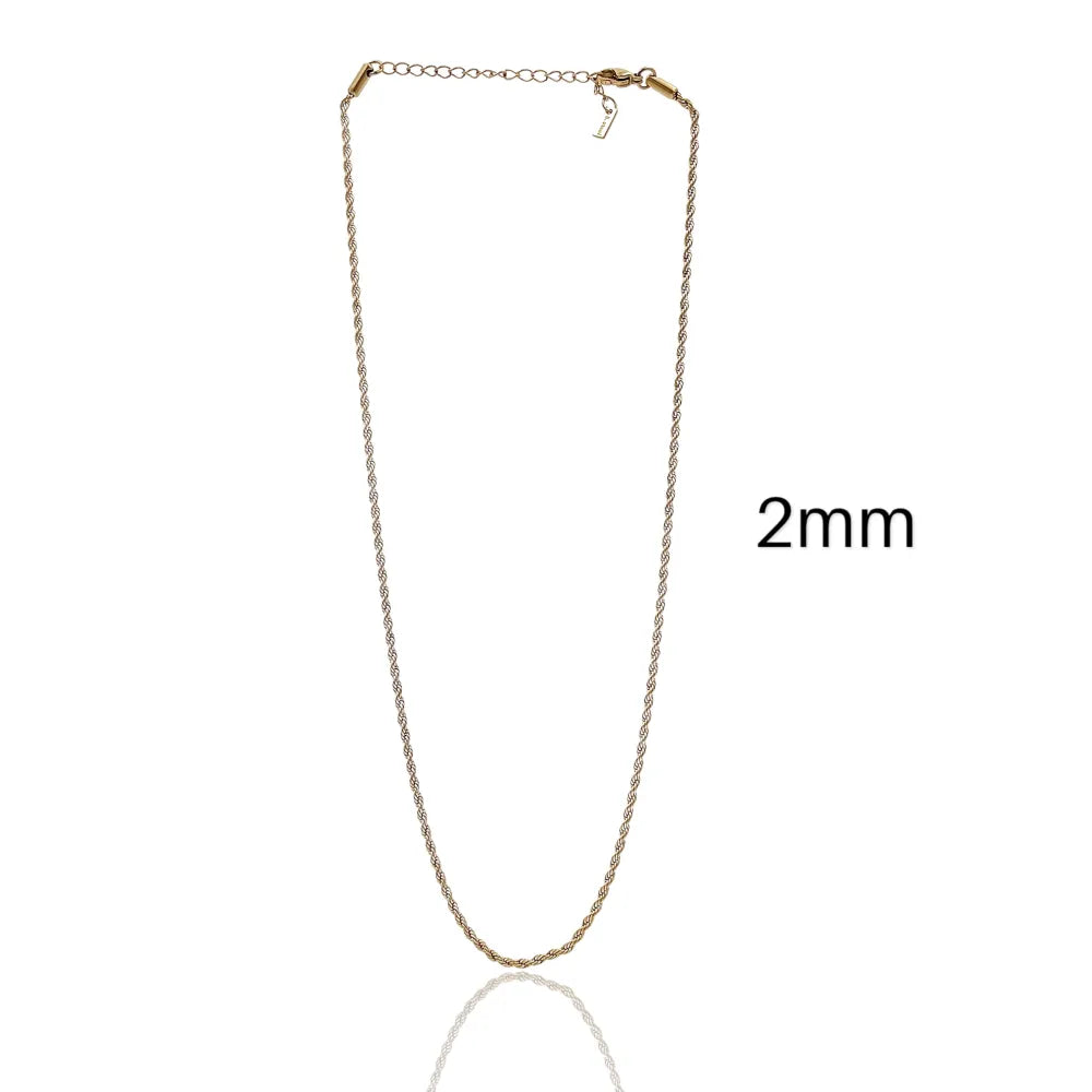 CAC-413-1584 2mm E Torchon 2mm-Catena in Acciaio