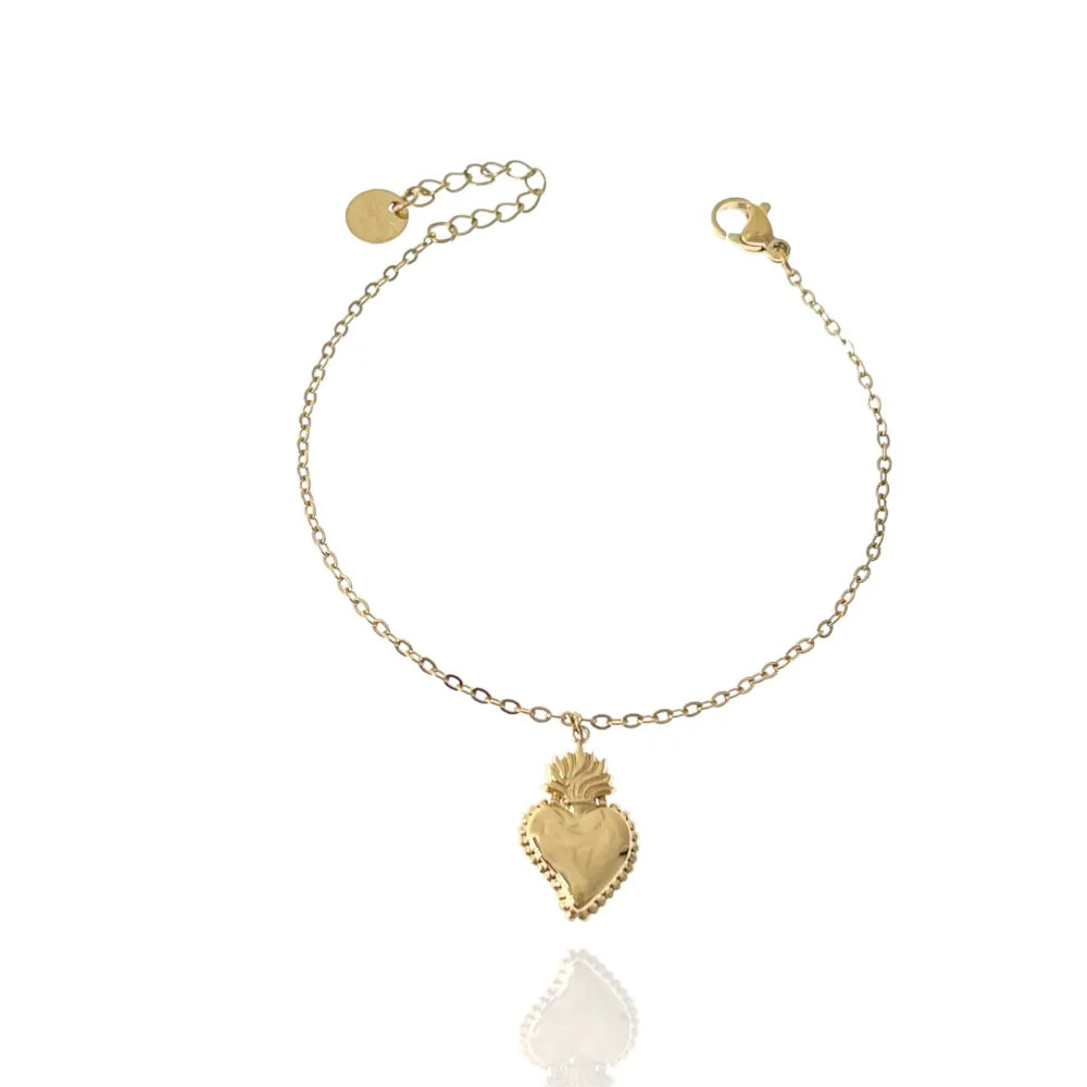 BAC-103-AA3491B Sacro Cuore-Bracciale in Acciaio con Chiusura