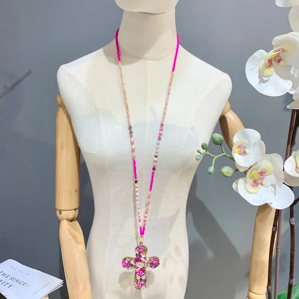 CML-732-101 Croce-Collana Lunga Moda