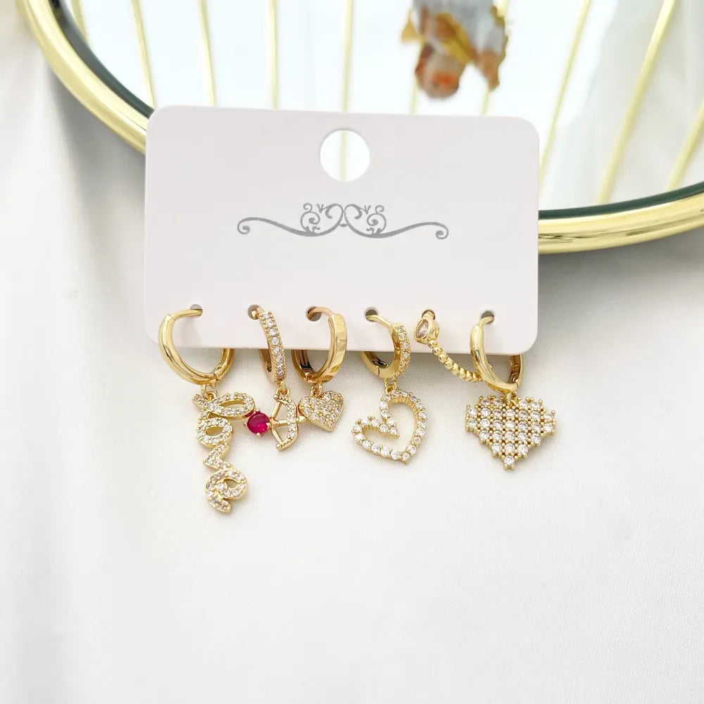 OPM-520-L40 Love Cuore-Set 6pz Orecchini
