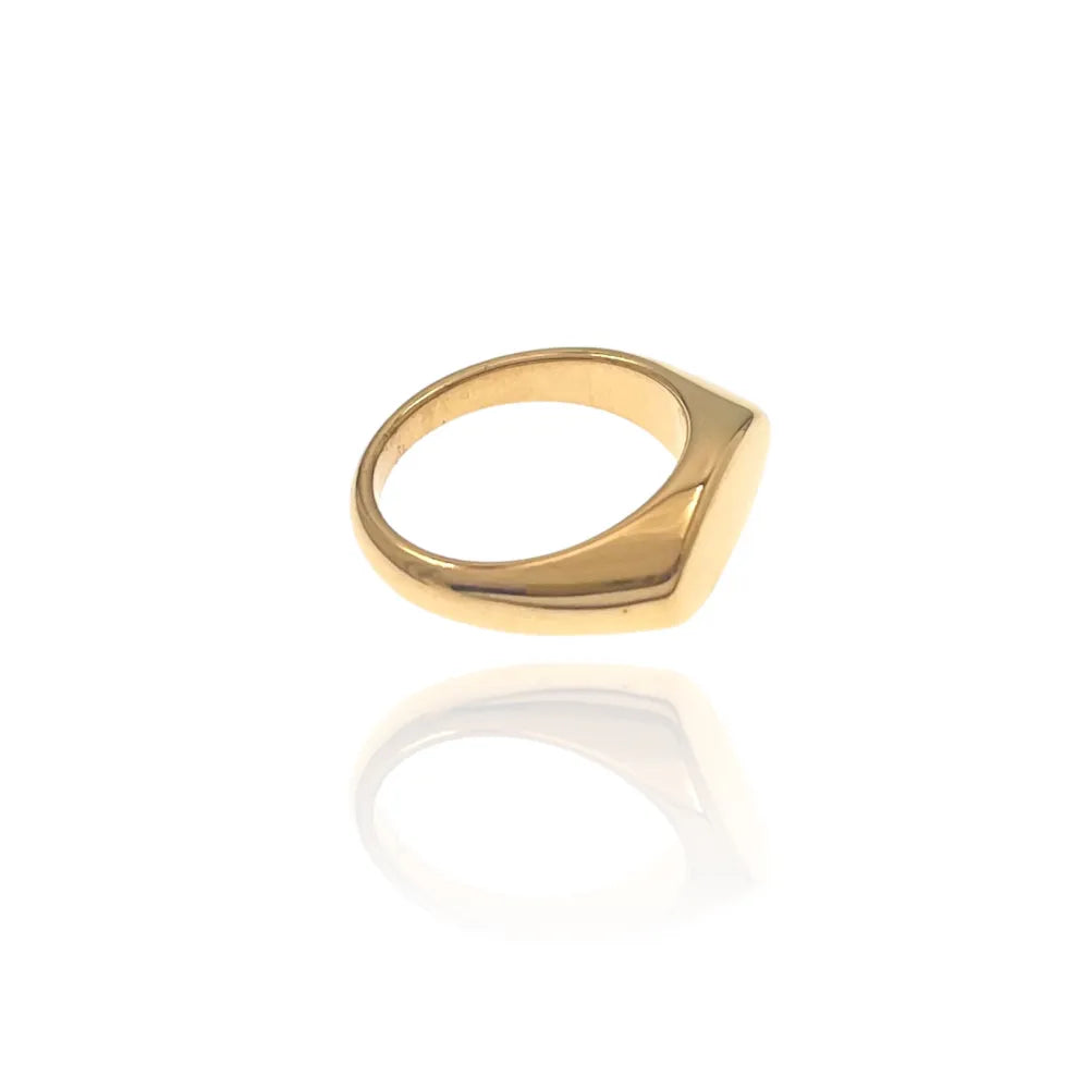 AAM-103-AA3523R Semplice-Anello in Acciaio con Misura