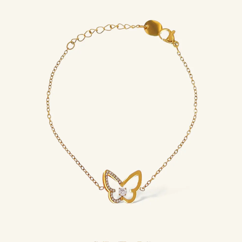 BAC-103-AA4104B Farfalla-Bracciale in Acciaio