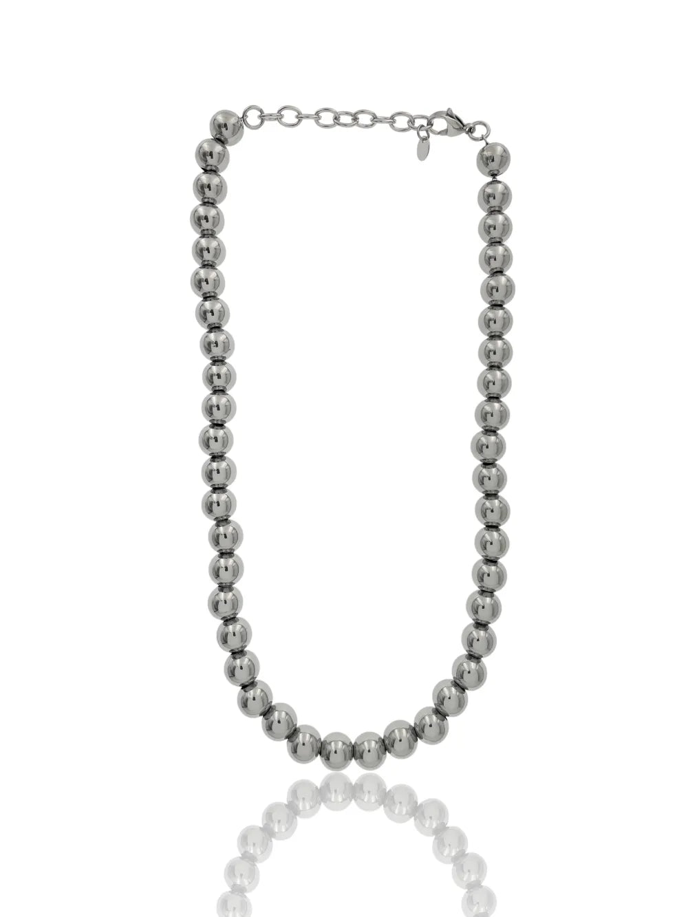 CAC-103-AA3993N  10mm Pallina Vuota 10mm-Collana Corta in Acciaio