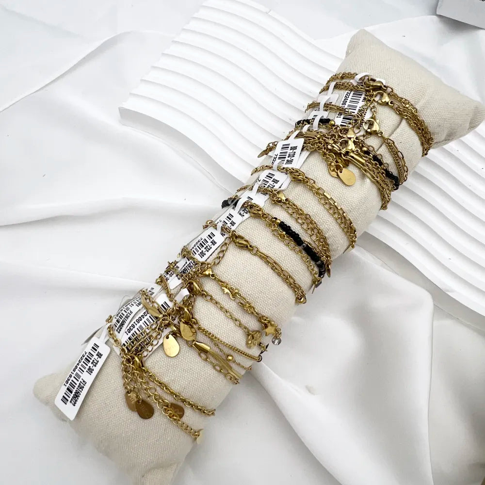 BPA-732-301 Mix Soggetti-15pz Bracciali in Acciaio