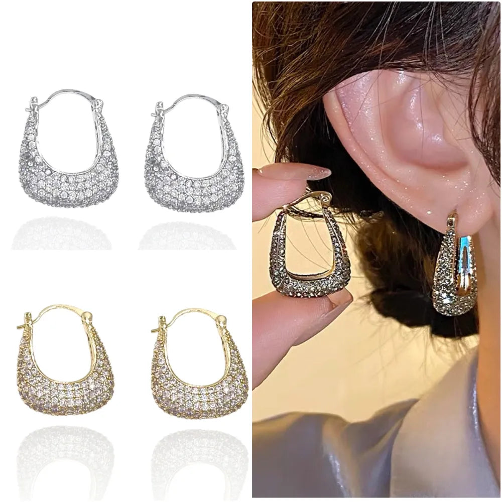 OMZ-520-L57 Lucchetto con Zirconia-Orecchini con Zirconia