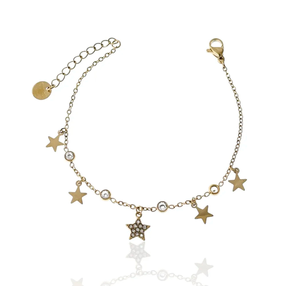 BAC-103-AA3473B Stella-Bracciale in Acciaio con Chiusura