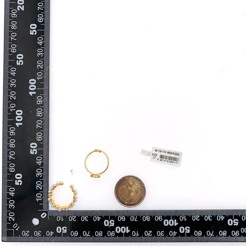 APA-105-175 Mix Modelli con Perla-15pz Anelli Regolabili in Acciaio