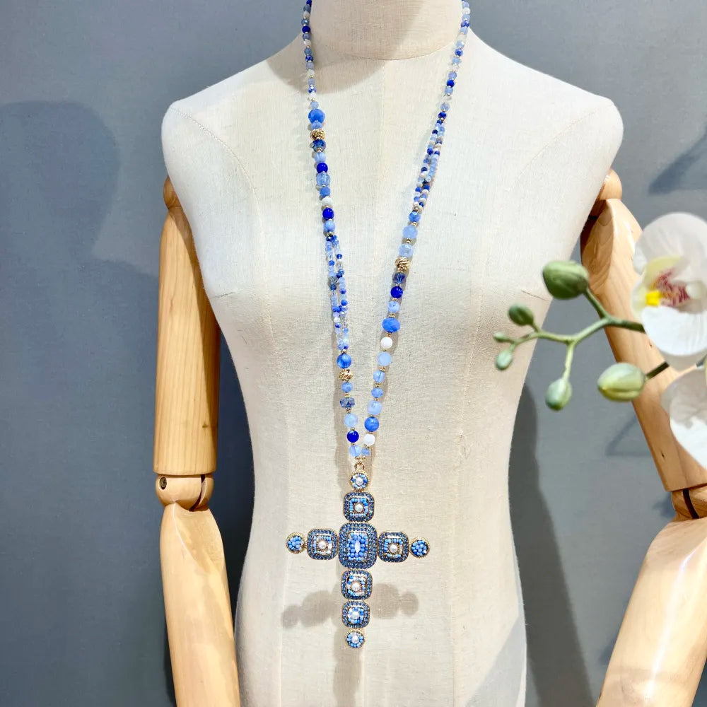 CML-732-216 Croce-Collana Lunga Moda