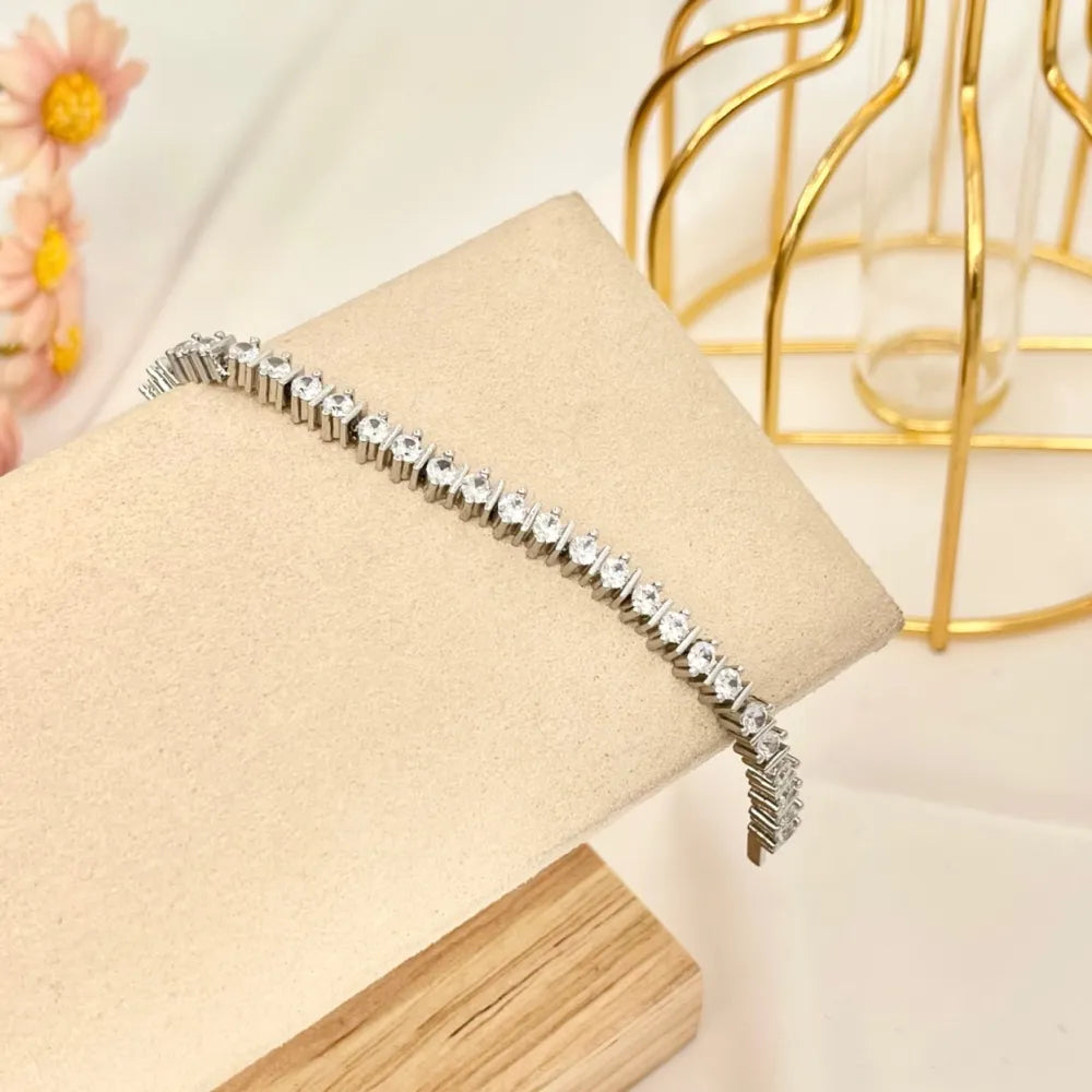 BMZ-103-AA2645B Tennis-Bracciale Tennis con Cubic Zirconia
