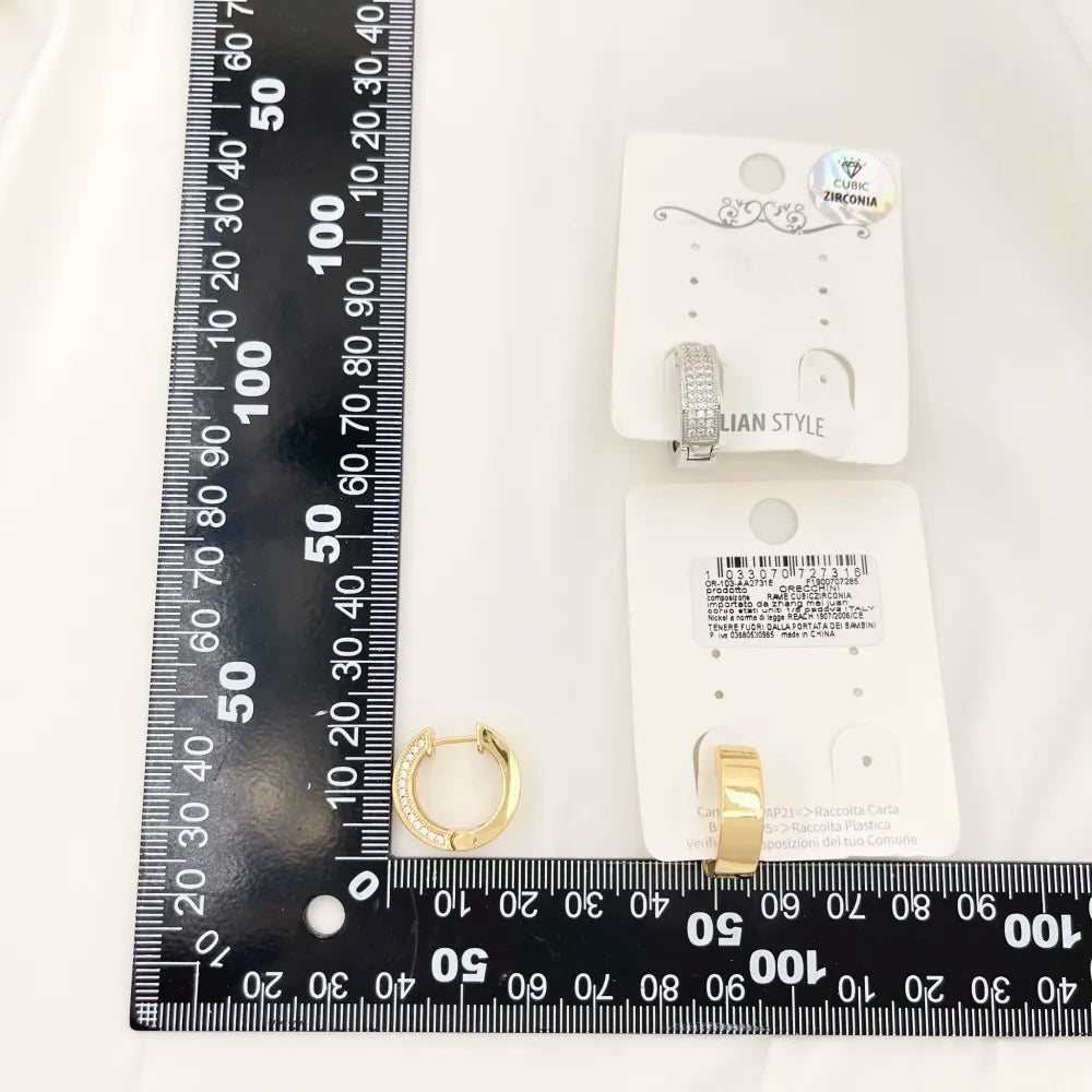 OMZ-103-AA2731E Cerchio con Zirconia-Orecchini con Zirconia