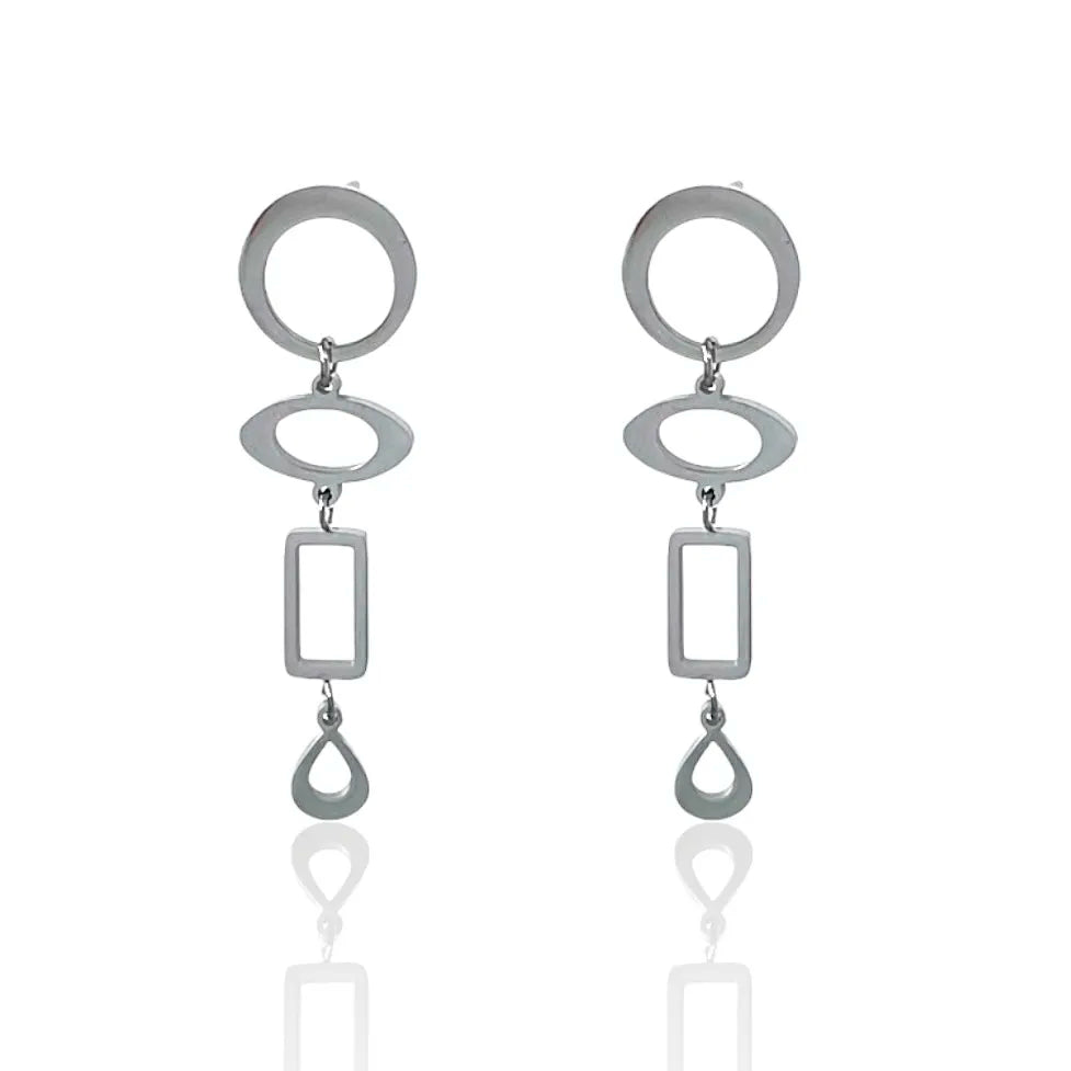 OAP-413-1850 Forme Geometriche-Orecchini in Acciaio