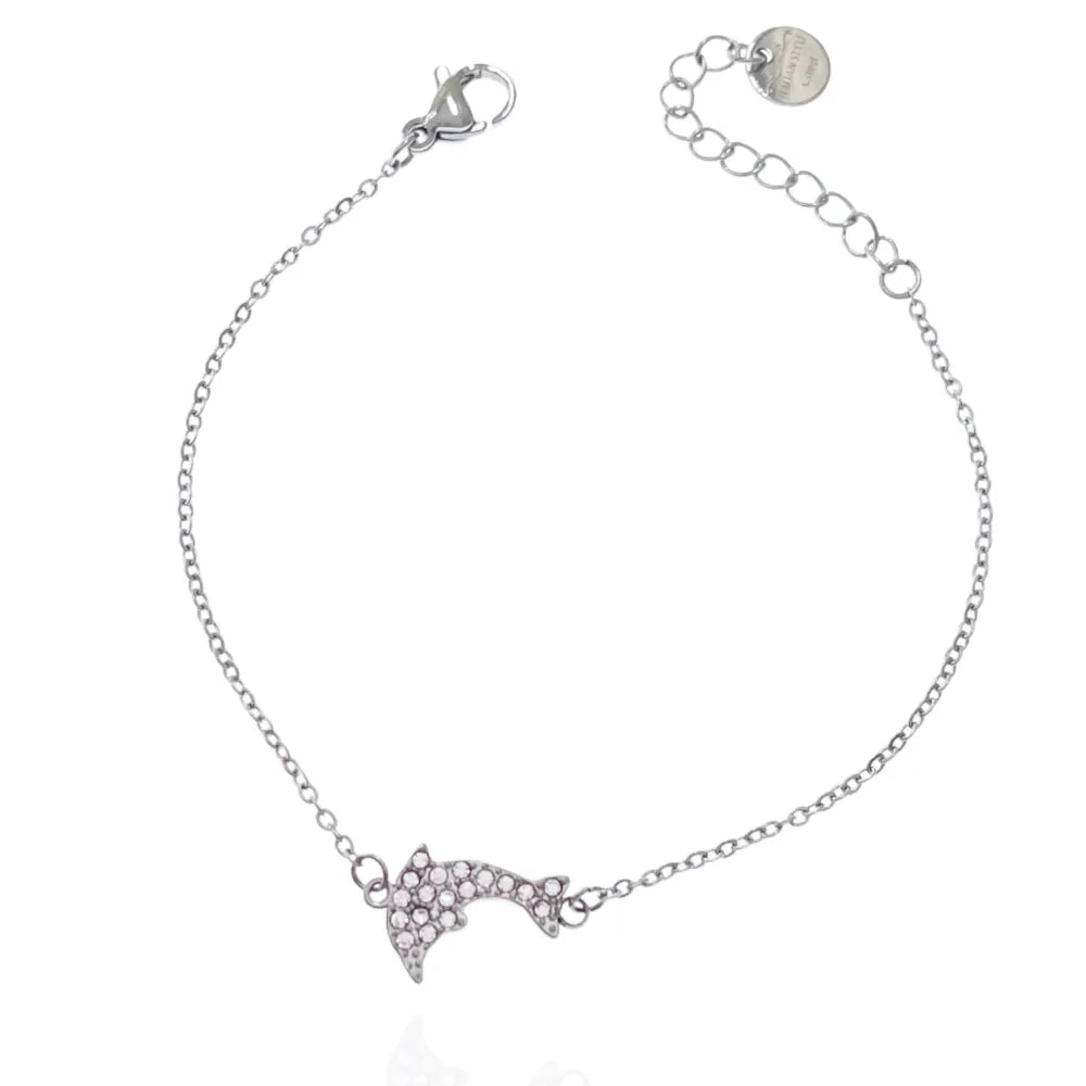 BAC-103-AA3485B Delfino-Bracciale in Acciaio con Chiusura