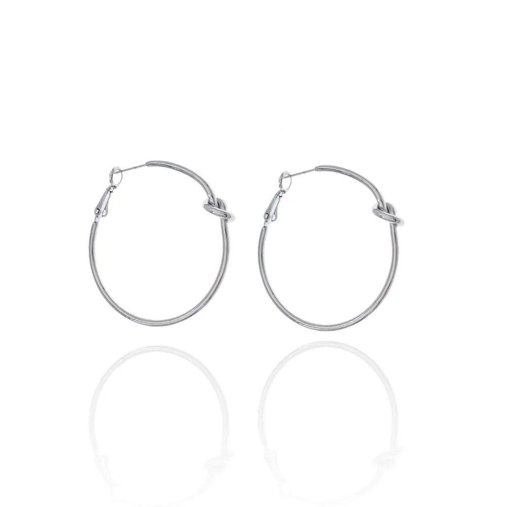 OAP-103-AA4104E 40mm Cerchio 40mm con Nodo-Orecchini in Acciaio