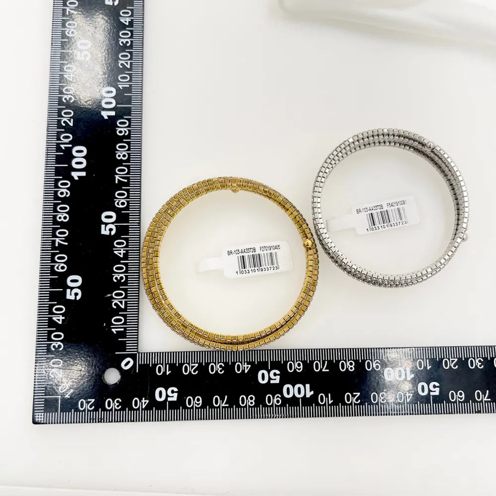 BAR-103-AA3372B Tennis-Bracciale Rigido in Acciaio