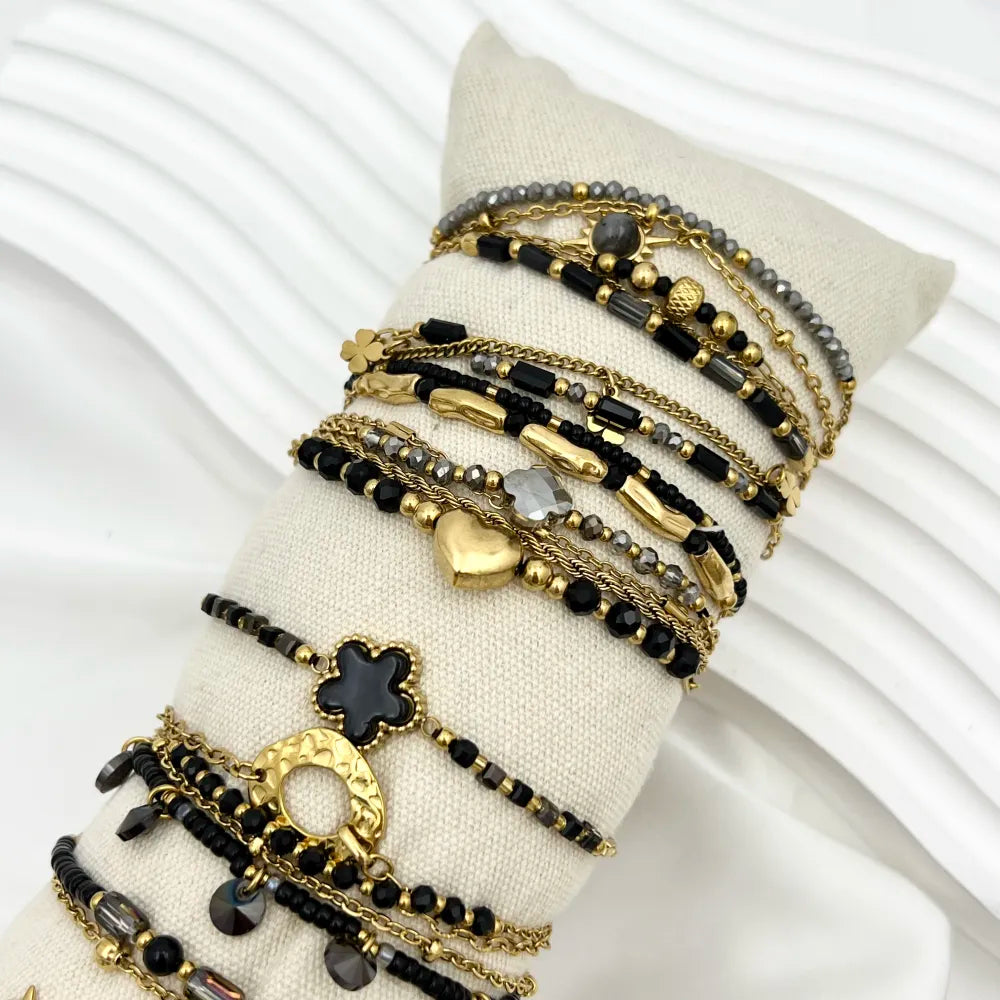 BPA-732-301 Mix Soggetti-15pz Bracciali in Acciaio
